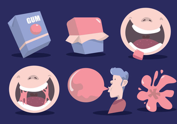 How To Bubble Gum Vector - Free vector #368975