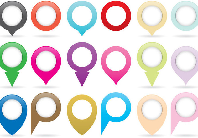 Map Pins And Pointers - Free vector #369035
