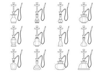 Nargile And Hookah Bottle Collection - Free vector #370095