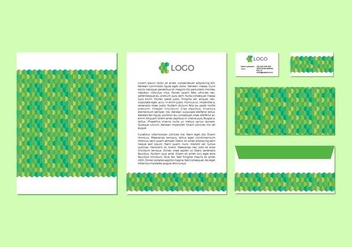 Free Green Vector Letterhead Design - бесплатный vector #371515