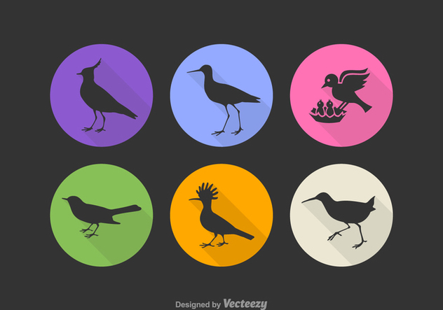 Free Bird Silhouette Vector Icons - vector gratuit #374075 