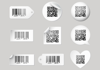 Free Barcode Scanner Label Vectors - Kostenloses vector #374795