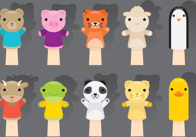 Cute Puppets - Free vector #376165