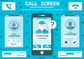 Free Call Screen Vector Illustration - vector gratuit #377395 