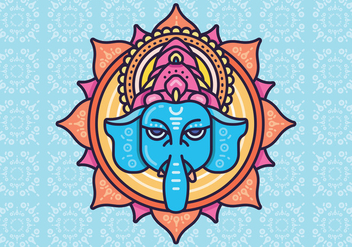 Hindu elephant head God Lord Ganesh. Hinduism. Happy Ganesh Chaturthi. - vector #378015 gratis