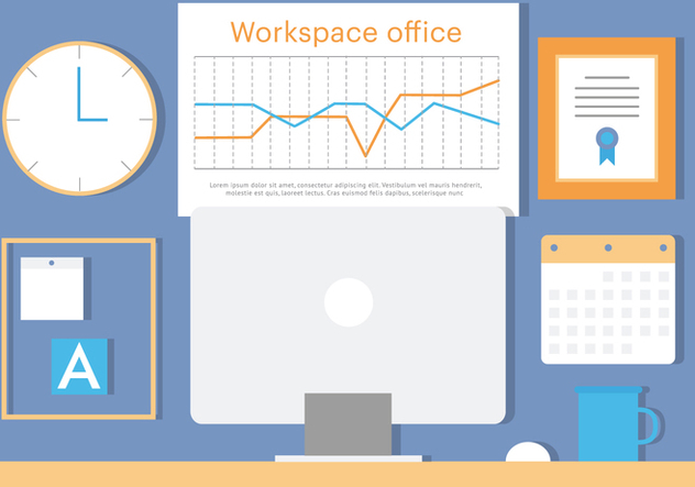 Free Business Office Vector Illustration - Free vector #379075