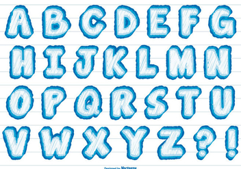 Cute Scribble Style Alphabet - Kostenloses vector #379385