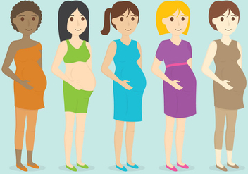 Pregnant Characters - Kostenloses vector #381245