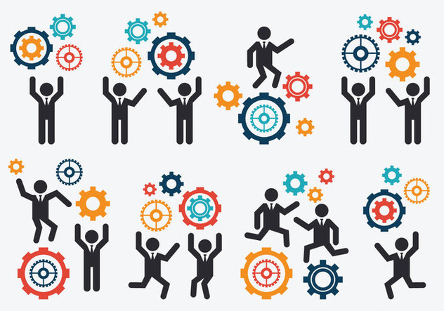 Free Working Together Vector - Free vector #381545