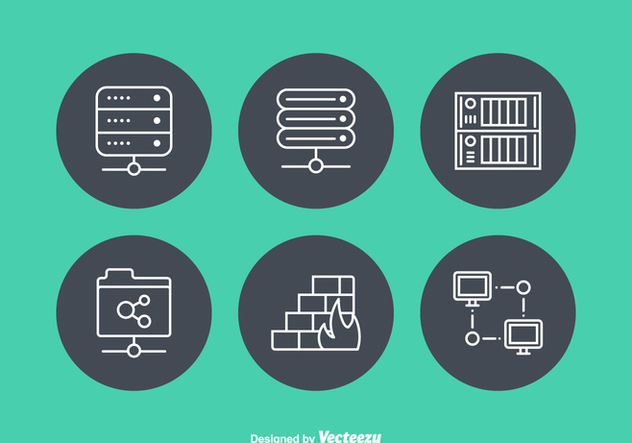 Free Network Servers Vector Icons - Free vector #384085