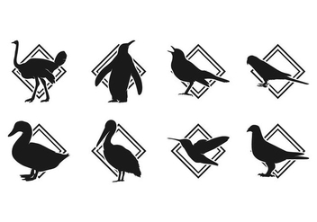 Free Bird Silhoutte Logo Vector - vector gratuit #384655 