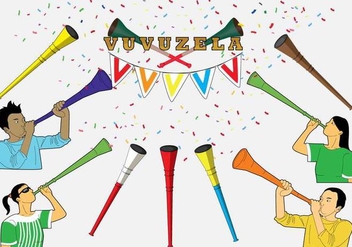 Free Vuvuzela Icons - Kostenloses vector #385675