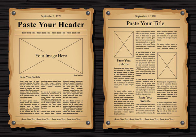 old west newspaper templates