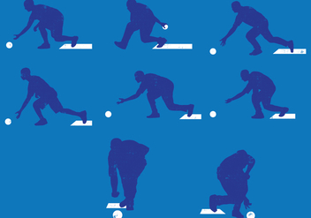 Lawn Bowls Silhouettes - Kostenloses vector #386835