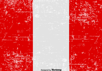 Vector Grungy Peru Flag Background - Free vector #386885