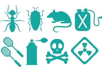 Pest control icons - Free vector #387435