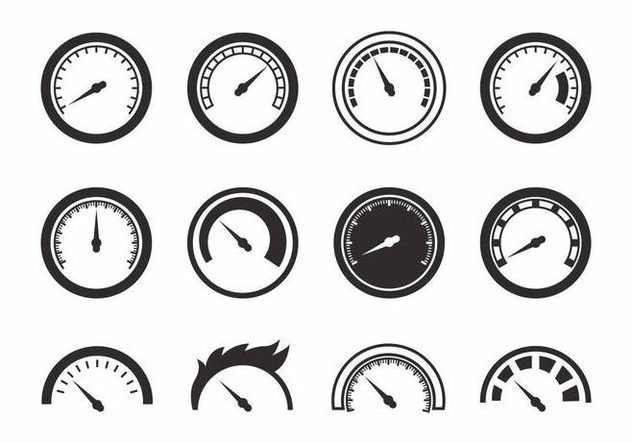 Free Tachometer Icons Vector - Free vector #387665