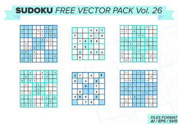Sudoku Free Vector Pack Vol. 26 - Kostenloses vector #388905
