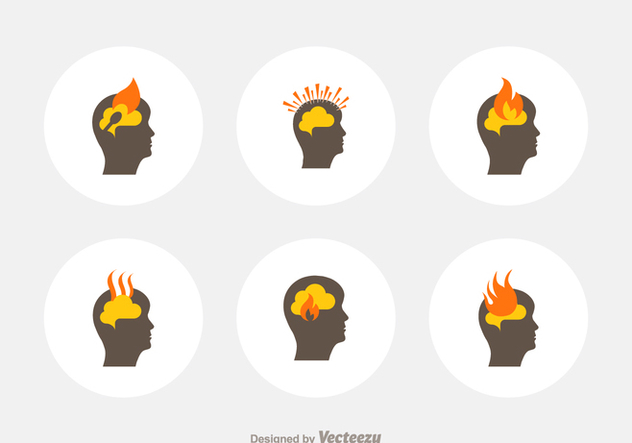 Free Head Burnout Vector Icons - Free vector #389045