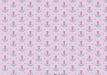 Purple Thistle Flowers Seamless Pattern - бесплатный vector #389655