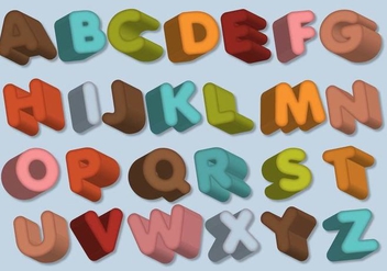 Letras Letters Alphabet Dimensional - vector gratuit #390505 