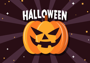 Free Scary Halloween Pumpkin Vector - vector #391015 gratis