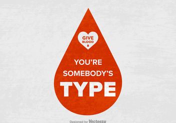 Free Blood Drive Slogan Vector Poster - бесплатный vector #391325