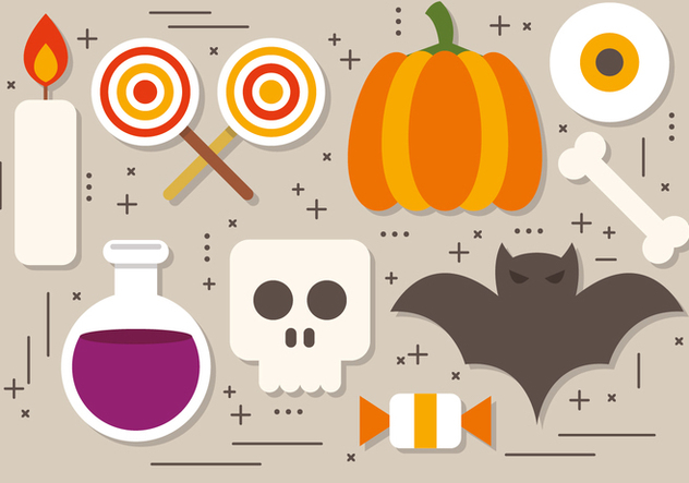 Fun Halloween Elements Vector Collection - vector #391525 gratis