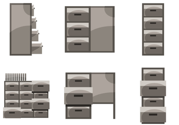 File Cabinet Vector - Free vector #391845