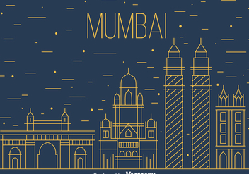 Mumbai Skyline Vector - бесплатный vector #393315