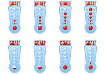 Goal Thermometer Vector - Free vector #394435