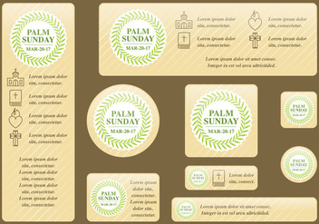 Palm Sunday Banners - Free vector #395205