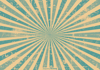 Blue Grunge Style Sunburst Background - Free vector #395595