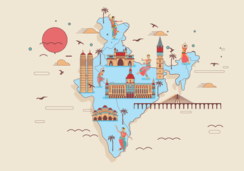 Mumbai Map Vector - бесплатный vector #397525