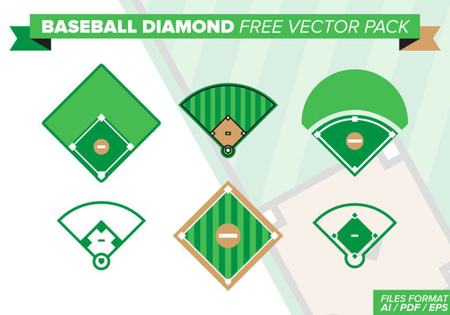 Baseball Diamond Free Vector Pack - vector gratuit #397655 