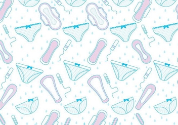Tampon and Panty Pattern Vector - vector gratuit #398075 