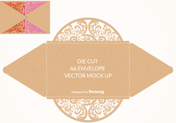 Free Vector Die Cut Envelope Mock Up - Free vector #398535