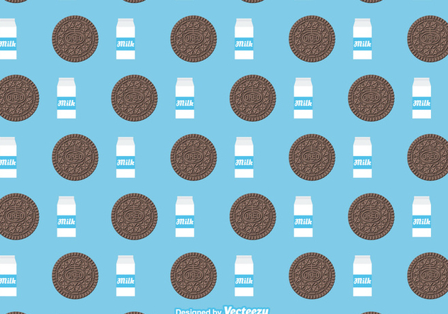Free Oreo Cookies Vector Pattern - vector gratuit #398545 