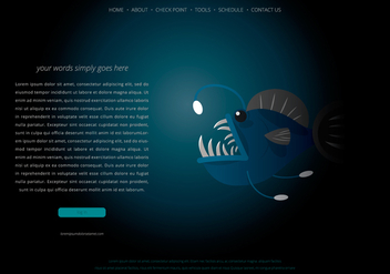 Angler Fish Webpage Template - Kostenloses vector #398675