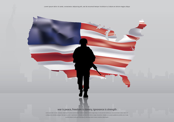 AR15 America Army Illustration - vector gratuit #399625 