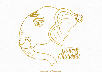 Free Happy Ganesh Chaturthi Vector Card - Free vector #401045