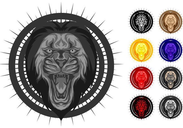 Free Hydro74 Style Lion Vector Illustration - Free vector #401465