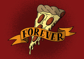 Pizza Forever Banner - бесплатный vector #401805