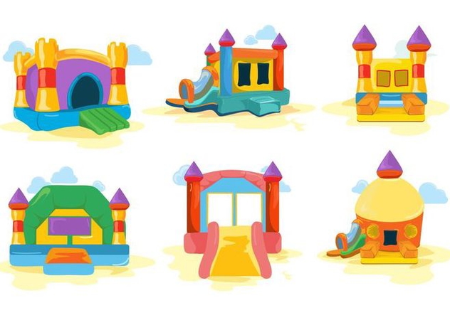 Free Colorfull Bounce House and Castle Vector - vector #402725 gratis