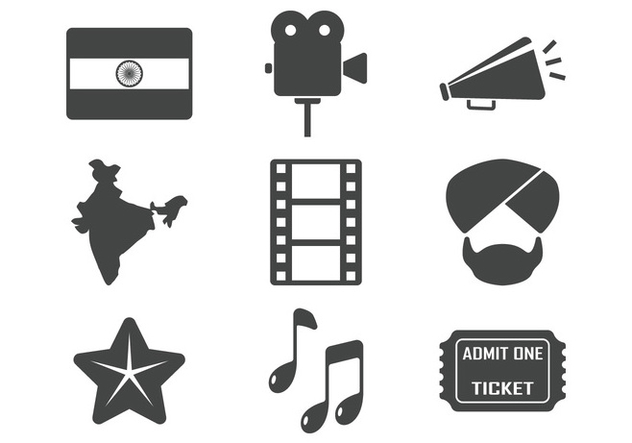 Bollywood Icons - бесплатный vector #404725