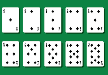 Spade Poker Card Vectors - Free vector #404805