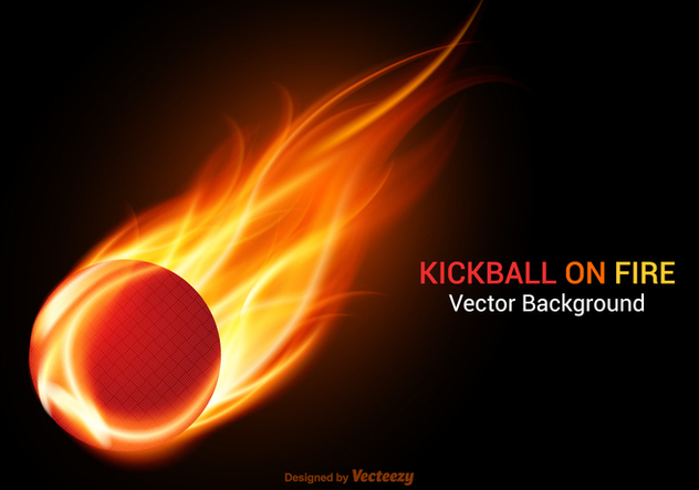 Free Kickball On Fire Vector Background - vector gratuit #405715 