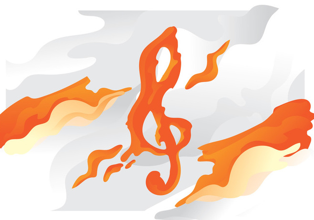 Orange Lava Violin Key - бесплатный vector #405755