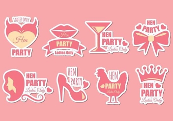 Hen Party Badges - Free vector #406275