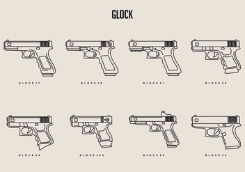 Glock Vectors - vector gratuit #406785 